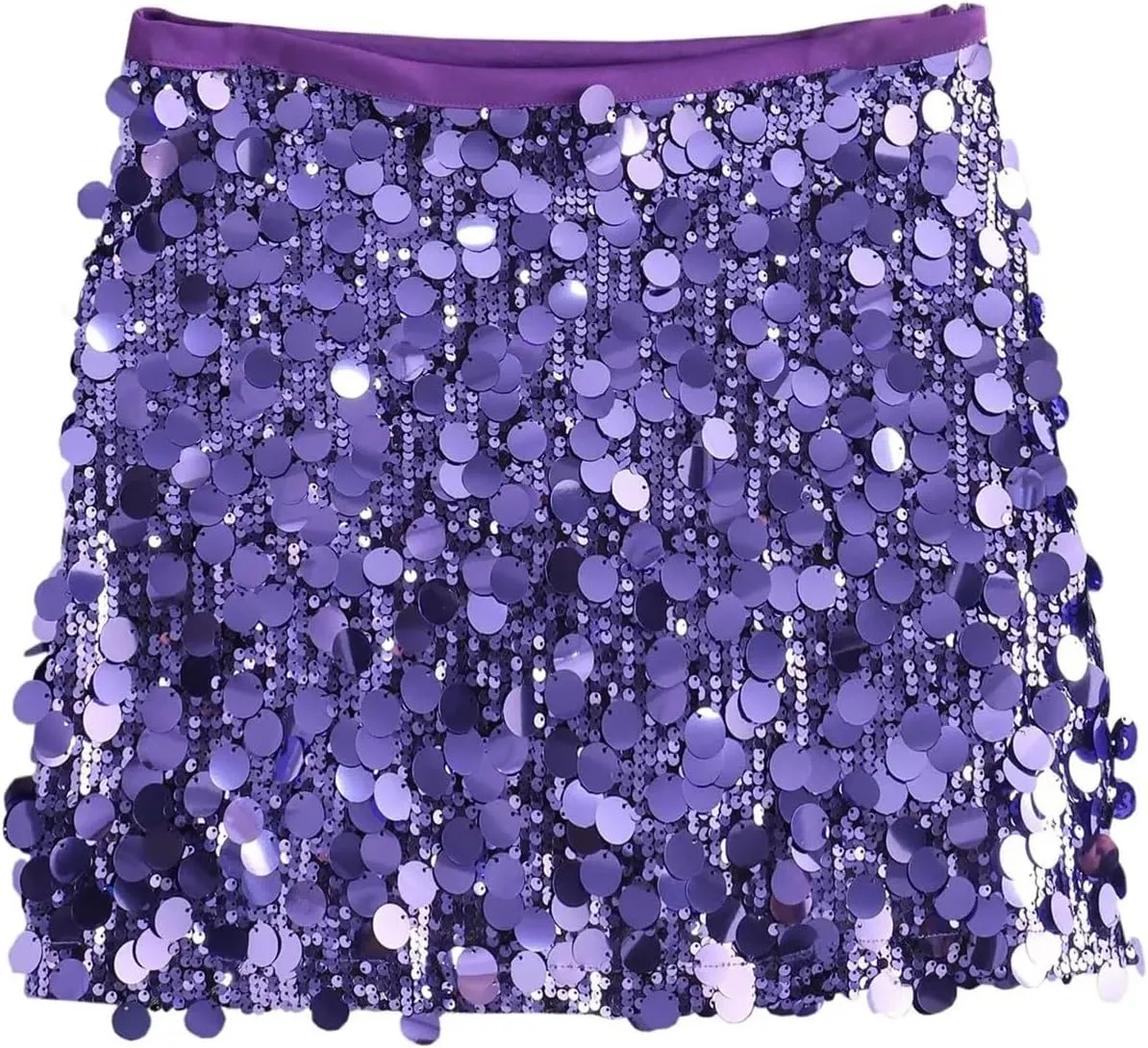 A Line Skirt for Party Low Rise Sequin Trendy Y2K Slim Fit Mini Skirts for Women Fashion Stylish Dance Clubwear