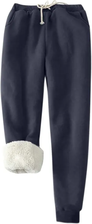 Baggy Fleece Lined Cinch Bottom Sweatpants Mens Sweatpants with Pockets Thicken Solid Color Yoga High Waisted Joggers