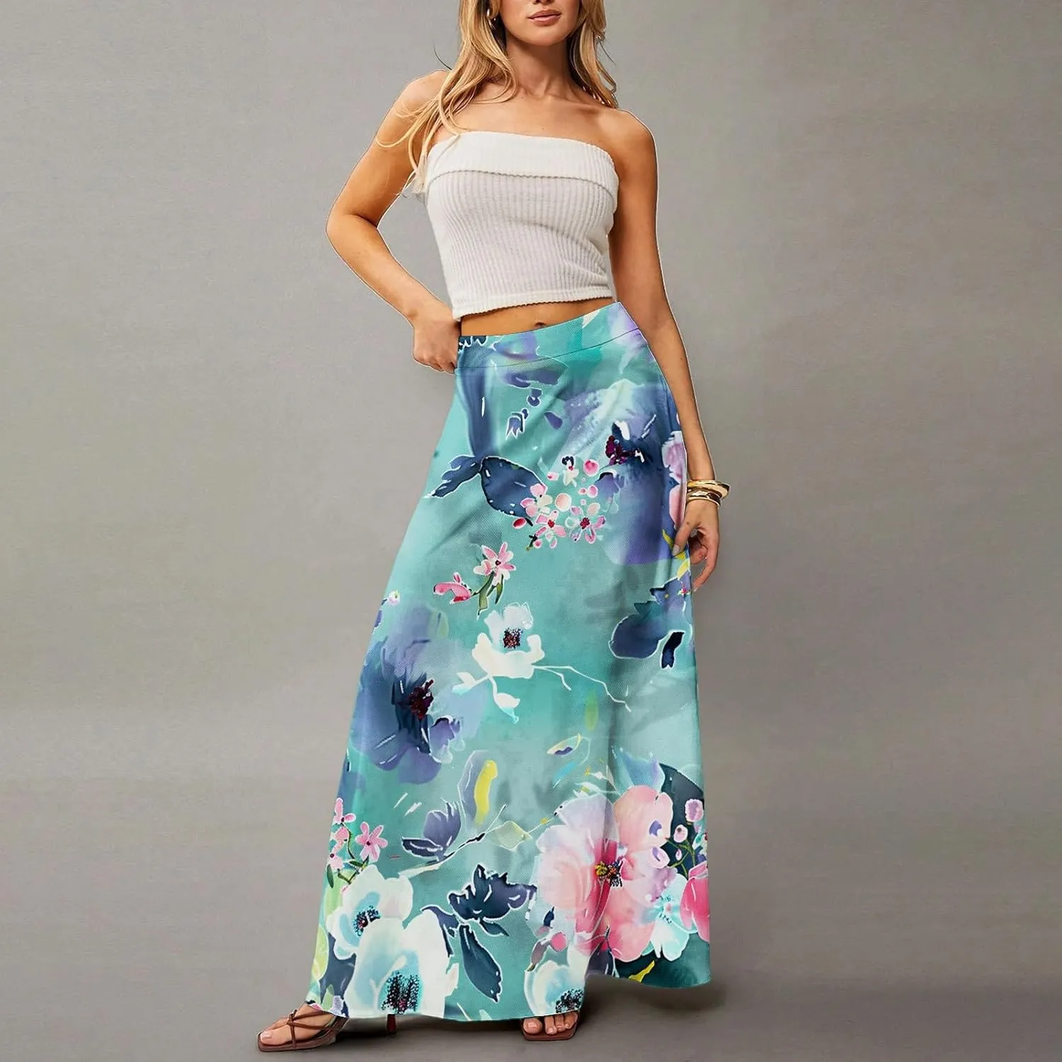 Beach Skirts for Women, Summer Elegantes Maxi Casual Trendy Womens Skirts