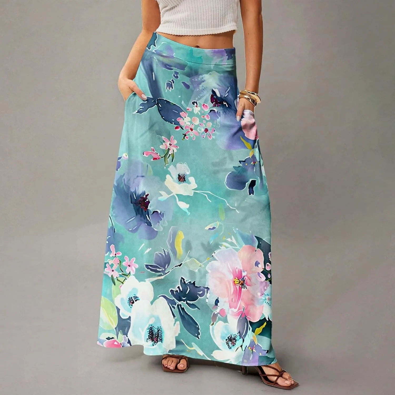 Beach Skirts for Women, Summer Elegantes Maxi Casual Trendy Womens Skirts