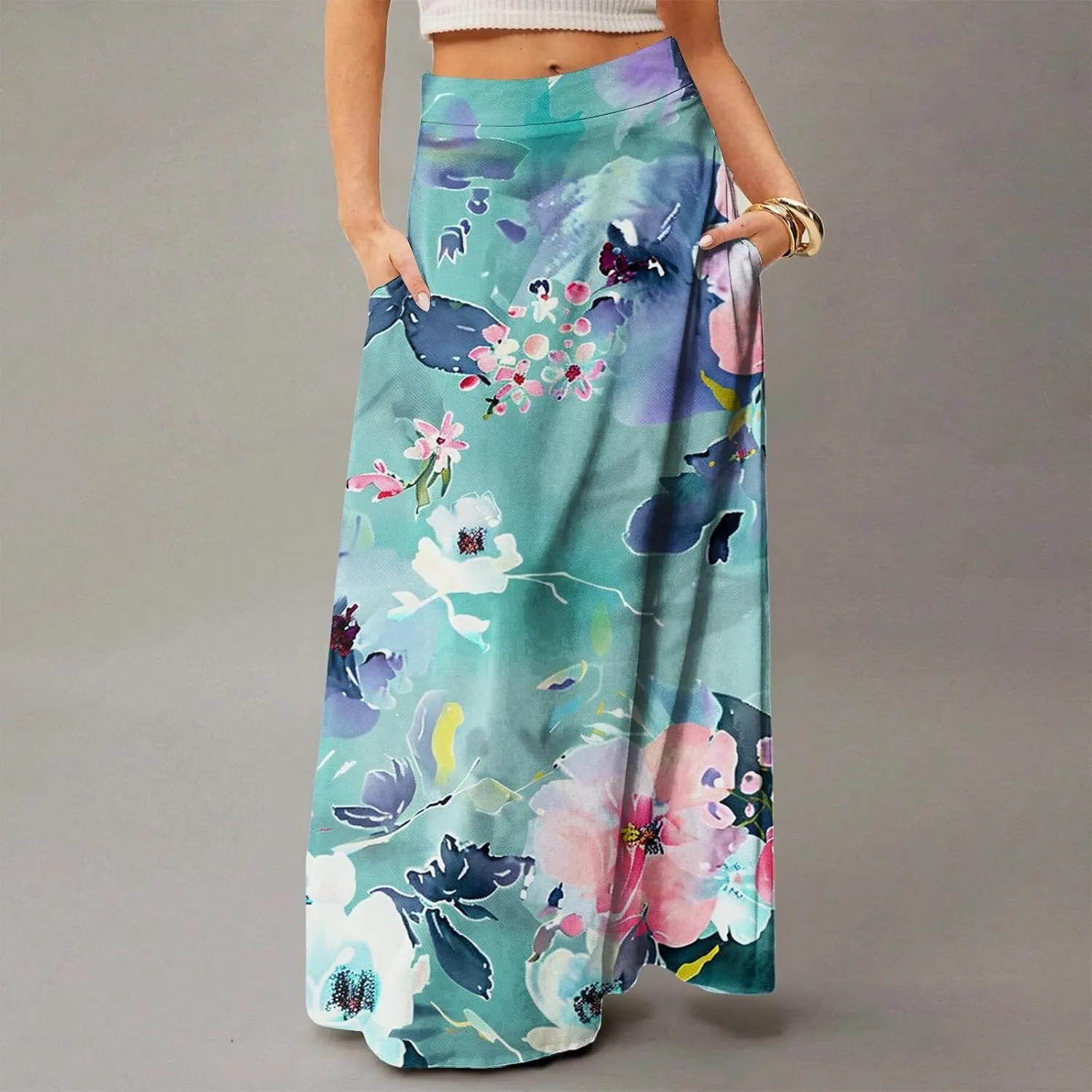 Beach Skirts for Women, Summer Elegantes Maxi Casual Trendy Womens Skirts
