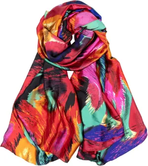 Bestshe Scarves for Women Lightweight Fashion Floral Large Silk Scarf Long Shawl Wraps with Gift Packed