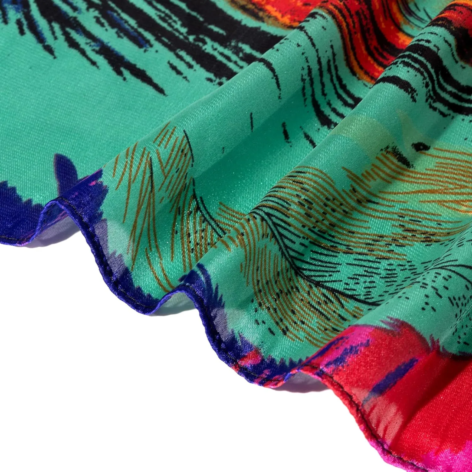 Bestshe Scarves for Women Lightweight Fashion Floral Large Silk Scarf Long Shawl Wraps with Gift Packed