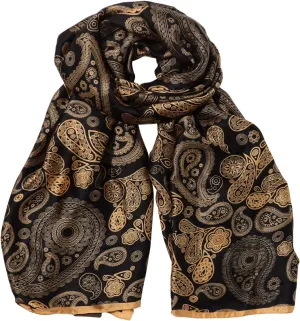 Bestshe Scarves for Women Lightweight Fashion Floral Large Silk Scarf Long Shawl Wraps with Gift Packed