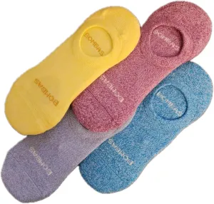 Bombas Originals No-Show Socks, Mixed Bright Colors, Medium, Pack of 4
