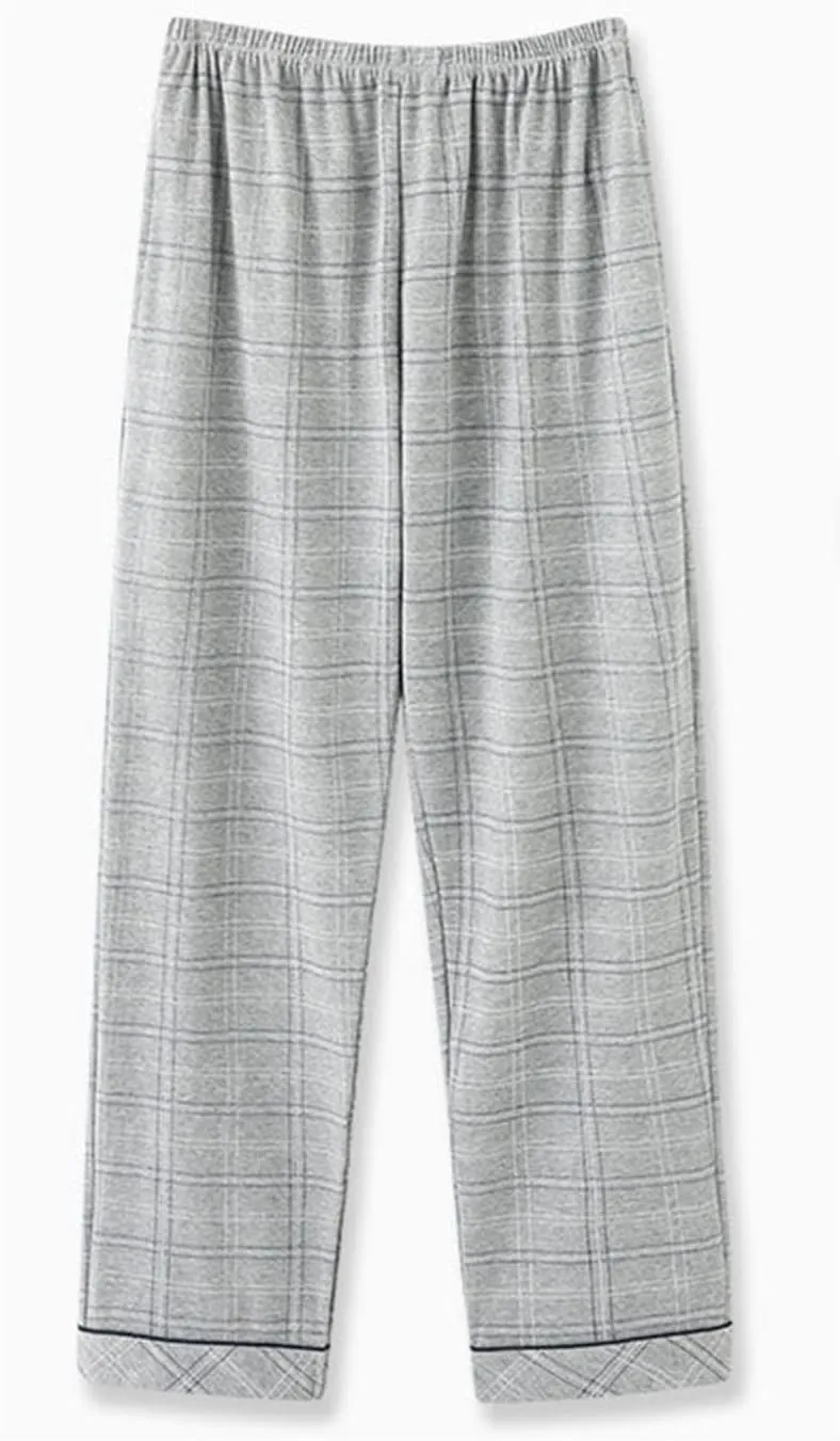 Cambkatl Men's Plaid Pajamas Bottoms Comfort Cotton Elastic Waist Drawstring Lounge Pants Casual Sweatpants with Pockets