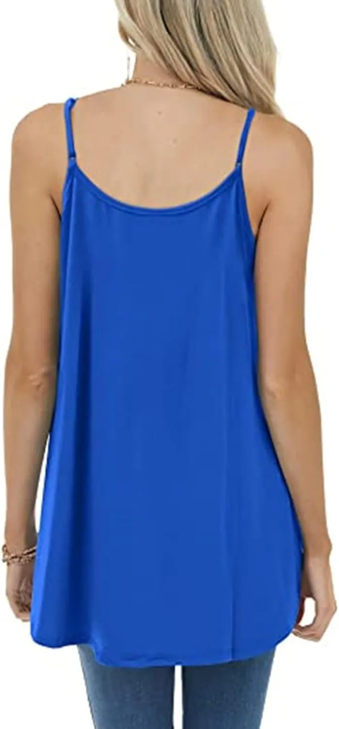 Camisole Tops for Women Adjustable Spaghetti Strap Tank Top Vacation Outfits 2025 Fashion Summer