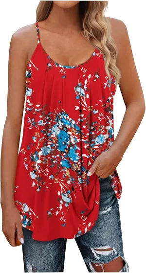 Camisole Tops for Women Adjustable Spaghetti Strap Tank Top Vacation Outfits 2025 Fashion Summer