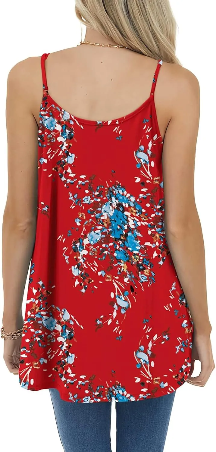 Camisole Tops for Women Adjustable Spaghetti Strap Tank Top Vacation Outfits 2025 Fashion Summer