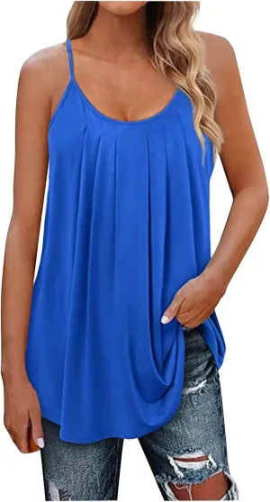 Camisole Tops for Women Adjustable Spaghetti Strap Tank Top Vacation Outfits 2025 Fashion Summer