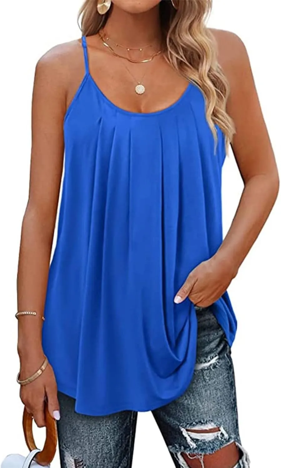 Camisole Tops for Women Adjustable Spaghetti Strap Tank Top Vacation Outfits 2025 Fashion Summer