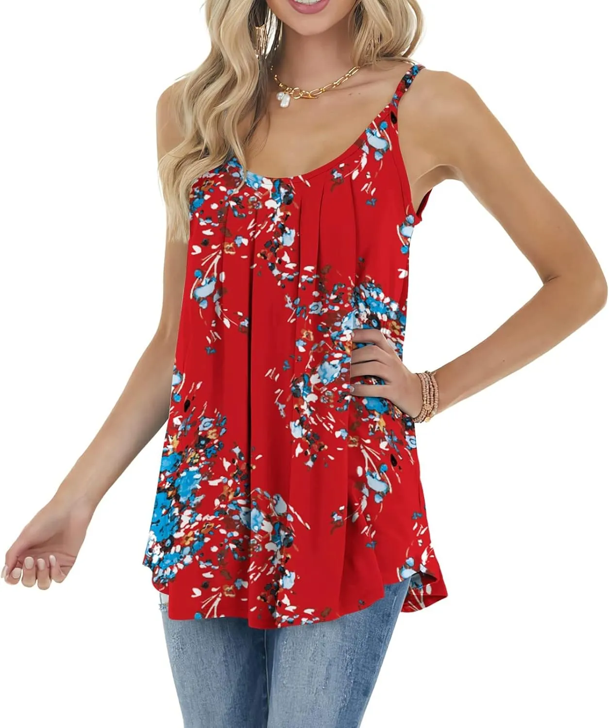 Camisole Tops for Women Adjustable Spaghetti Strap Tank Top Vacation Outfits 2025 Fashion Summer