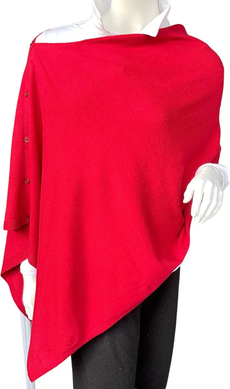 Cashmere Like Acrylic Knitted Dress Topper, Poncho Sweater,Shawl Wraps for Women Ultra Soft. Versatile Cape, Scarf