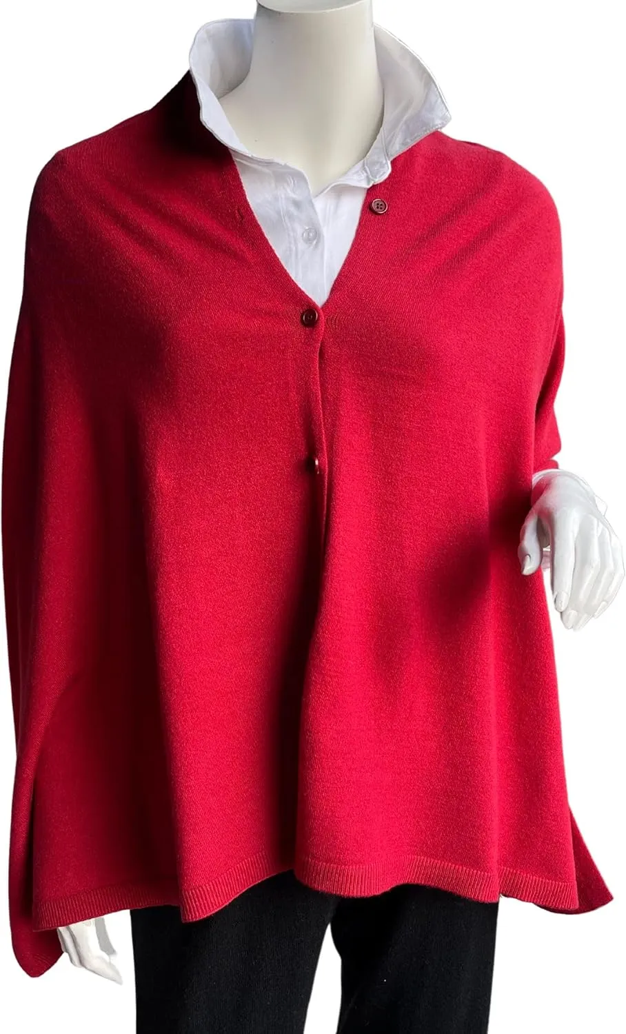 Cashmere Like Acrylic Knitted Dress Topper, Poncho Sweater,Shawl Wraps for Women Ultra Soft. Versatile Cape, Scarf