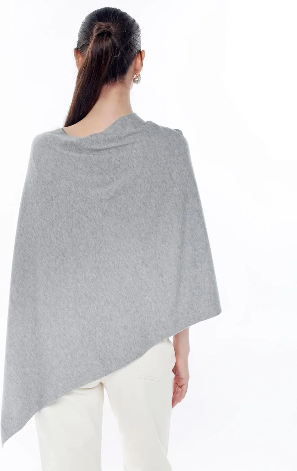 Cashmere Like Acrylic Knitted Dress Topper, Poncho Sweater,Shawl Wraps for Women Ultra Soft. Versatile Cape, Scarf