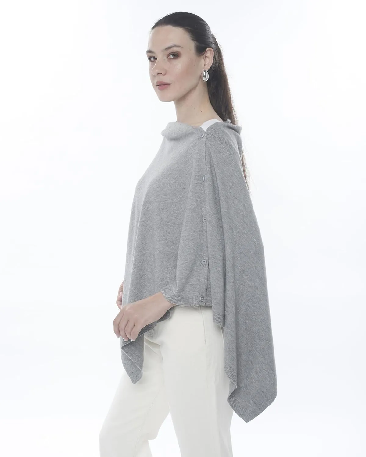 Cashmere Like Acrylic Knitted Dress Topper, Poncho Sweater,Shawl Wraps for Women Ultra Soft. Versatile Cape, Scarf