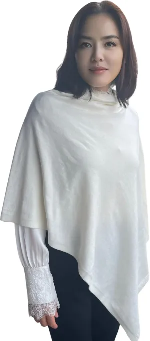 Cashmere Like Acrylic Knitted Dress Topper, Poncho Sweater,Shawl Wraps for Women Ultra Soft. Versatile Cape, Scarf