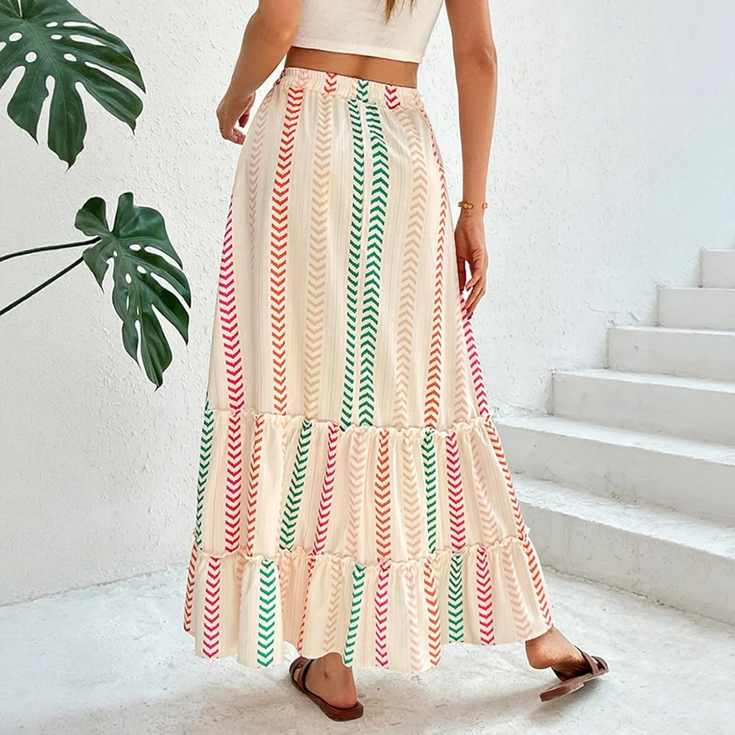 Casual Skirts for Women, Maxi Beach Trendy Vacation Summer Womens Skirts