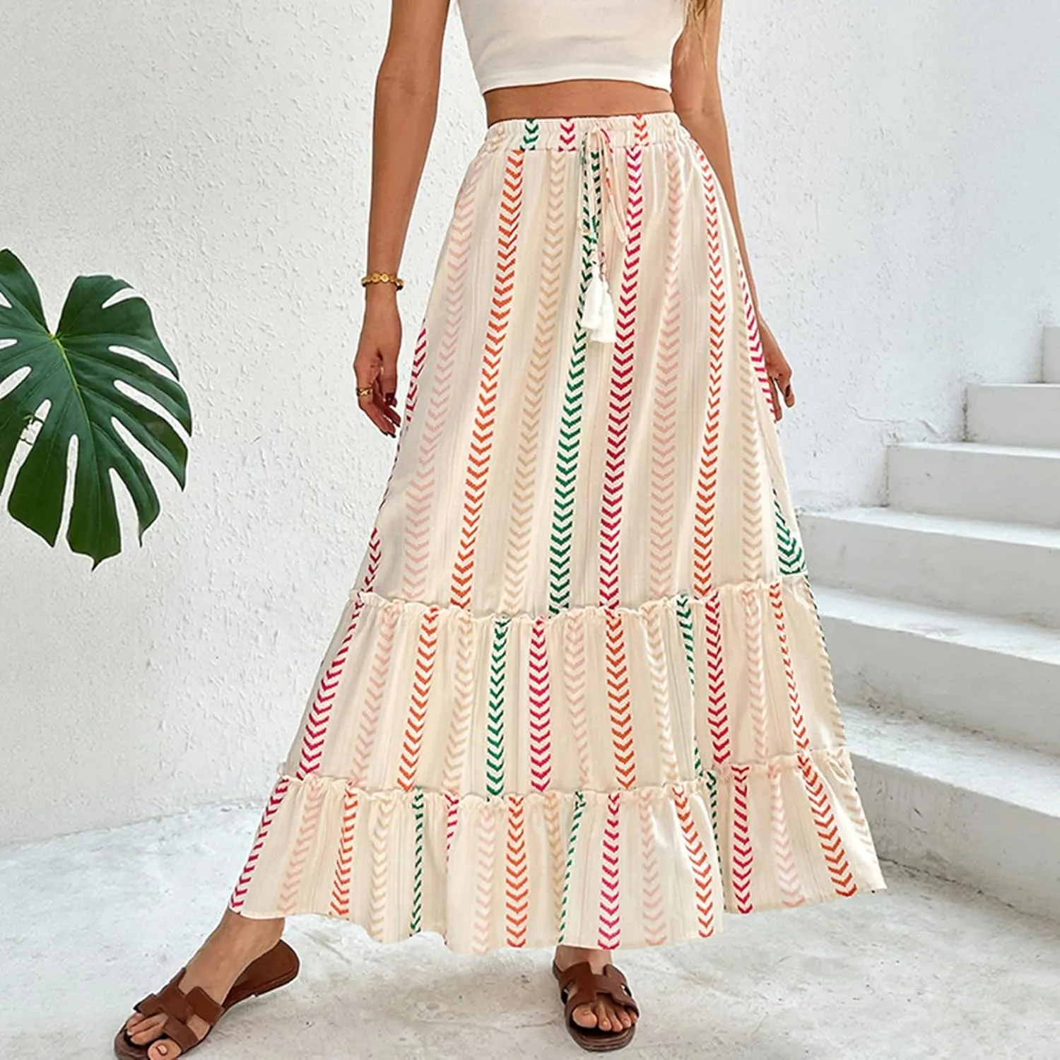 Casual Skirts for Women, Maxi Beach Trendy Vacation Summer Womens Skirts