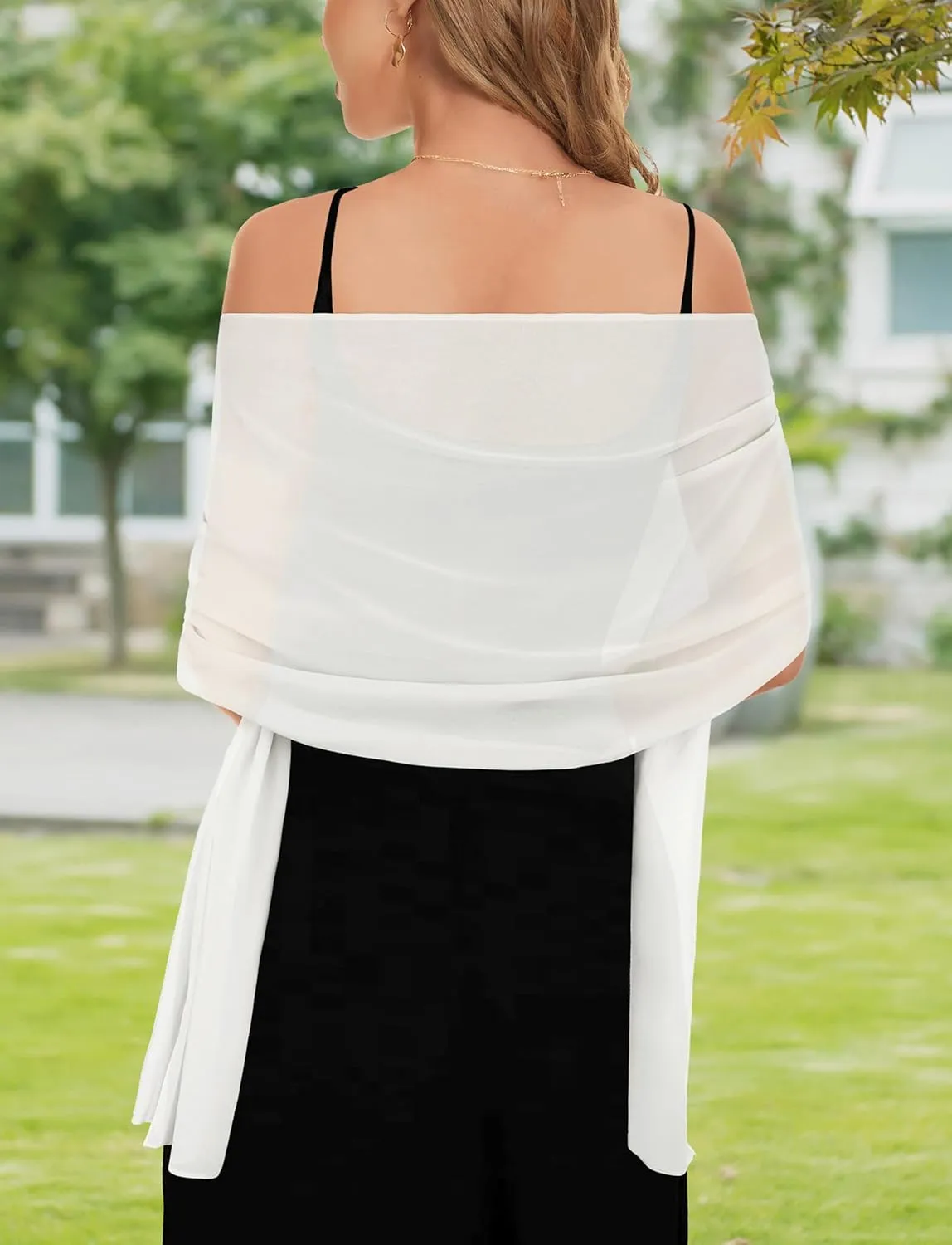 CHICGAL Women's Scarf Shawls and Wraps for Evening Dress Wedding Party Bridal Scarves Sarong Cover Ups