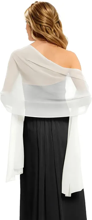 CHICGAL Women's Scarf Shawls and Wraps for Evening Dress Wedding Party Bridal Scarves Sarong Cover Ups