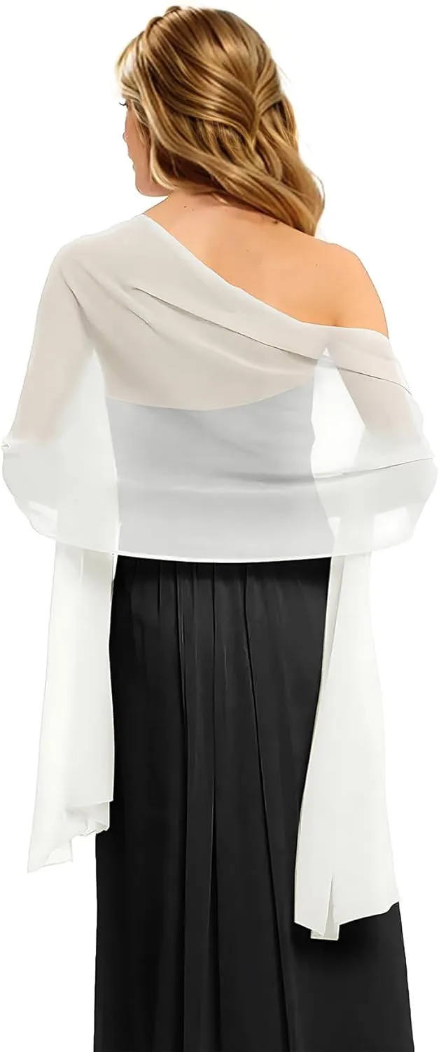 CHICGAL Women's Scarf Shawls and Wraps for Evening Dress Wedding Party Bridal Scarves Sarong Cover Ups