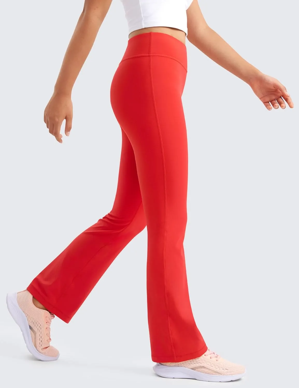 CRZ YOGA Girls Butterluxe Flare Leggings - Kids High Waist Bell Bottoms Bootcut Lounge Casual Active Yoga Dance Pants