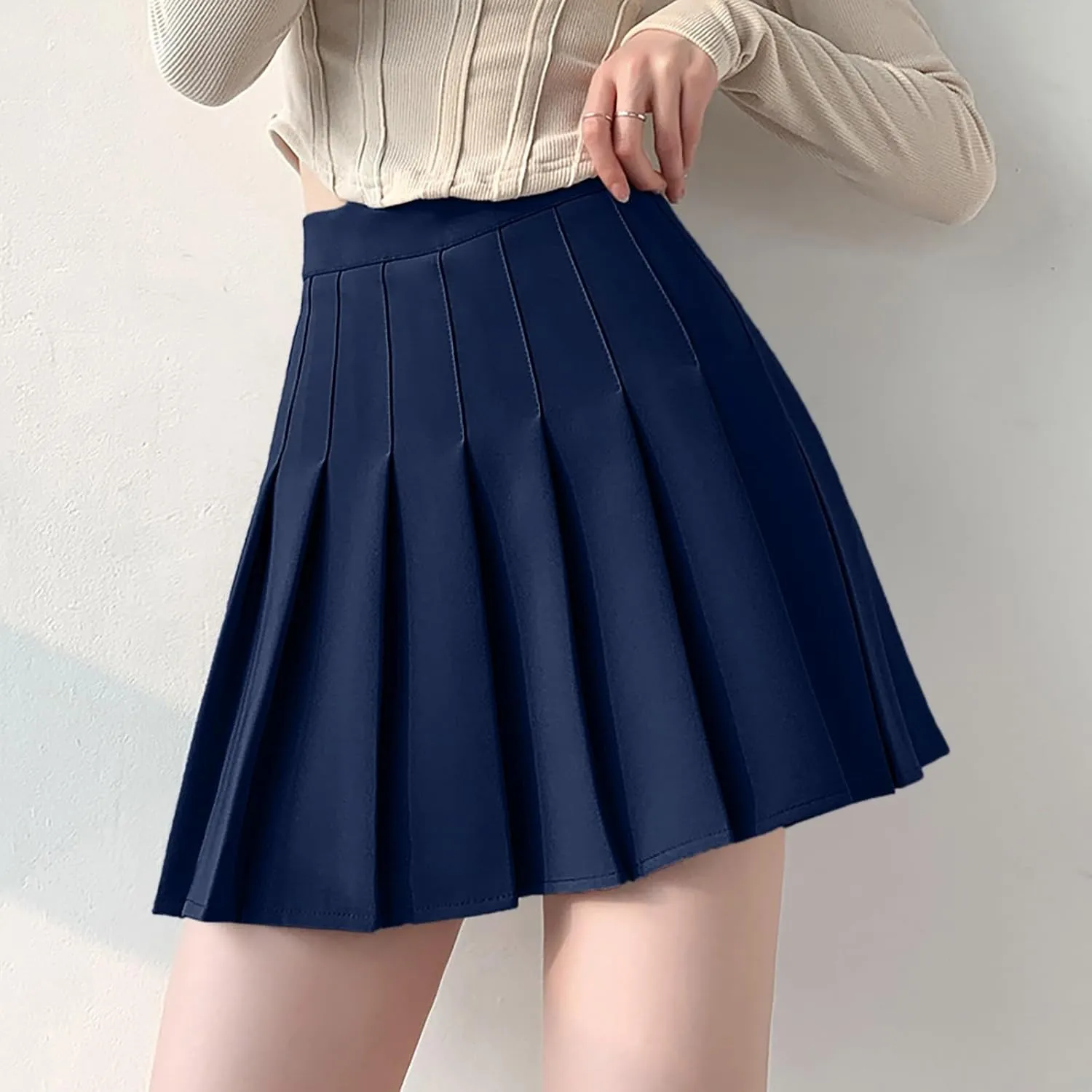 Cute Skirts for Women Womens Girls Solid Pleated Skirt Basic Skirt Aline Design Skirt Tee Girls Cute Mini Skirts