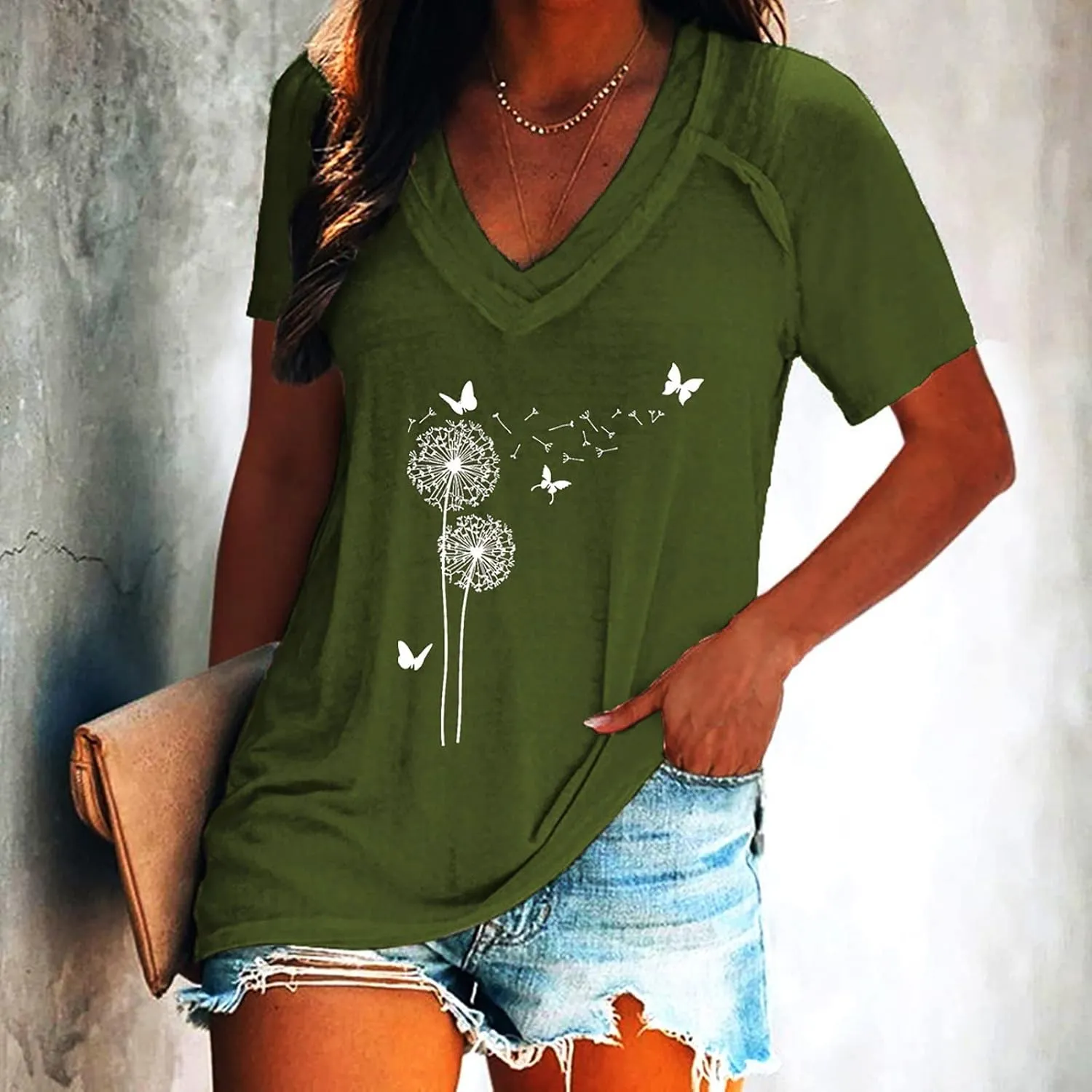 Cute Tops for Women Plus Size Sexy V Neck Blouses Dressy Casual Short Sleeve T Shirts Trendy Basic Oversized Tees