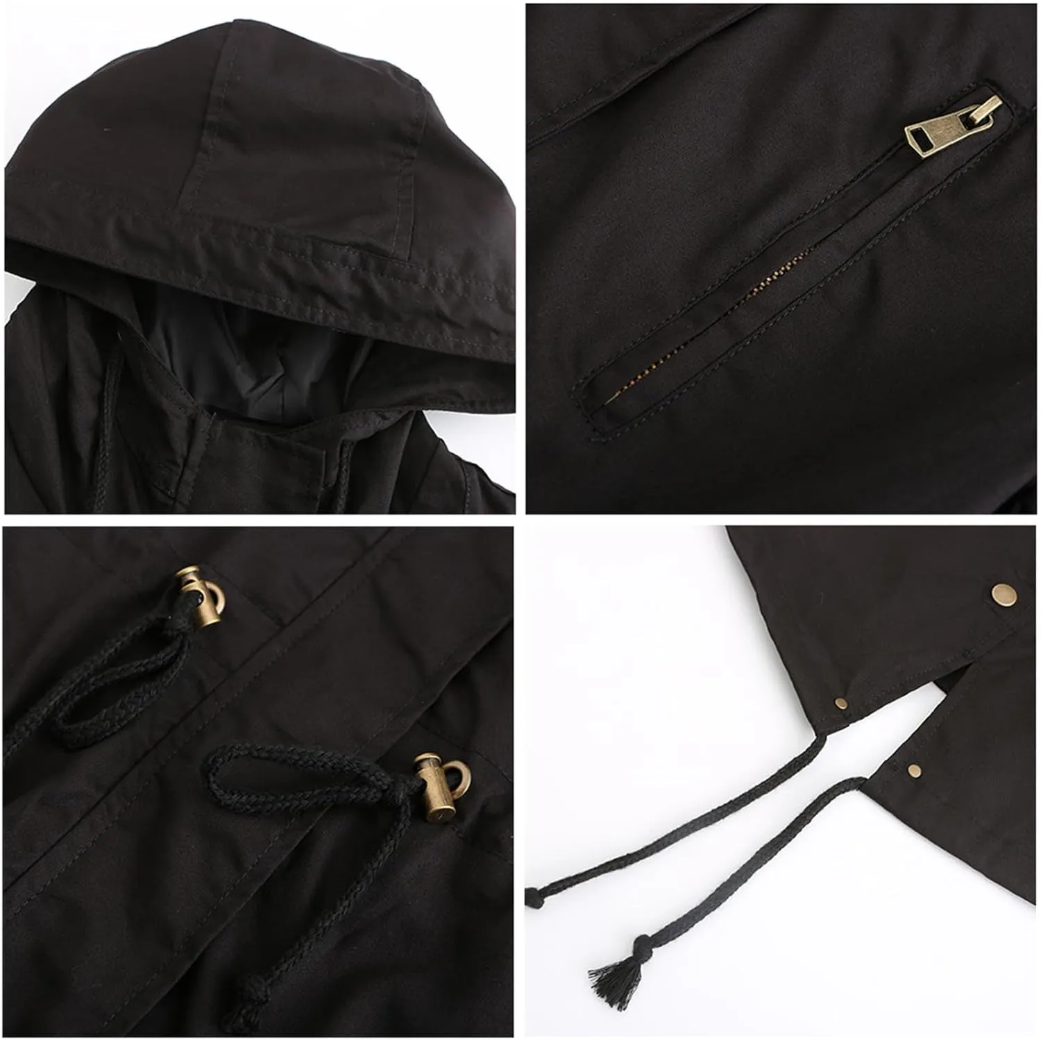 Dademeo Women's Hooded Rain Jacket Outdoor Lightweight Waterproof and Sunburn-Proof Softshell Raincoat for Hiking Travel