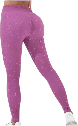 DASAYO Women's Leggings High Waist Tummy Control Seamless Yoga Pants Running Gym Workout Bottoms Fashion Athletic Clothes