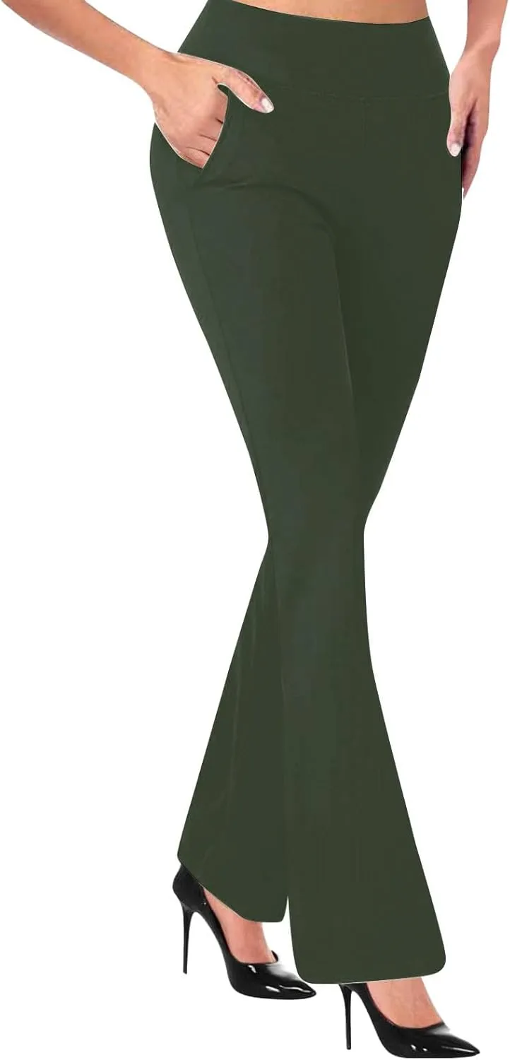 Dress Pants Women Business Casual Work Pants Women High Waist Stretchy Trousers Pull on Office Slacks Bottoms