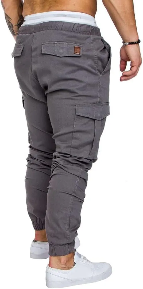 Familyhouse Men's Cargo Pants with Multi Pockets Casual Jeans Sport Jogging Bottoms Plus Size Slim Fit Mountain Baggy Pants