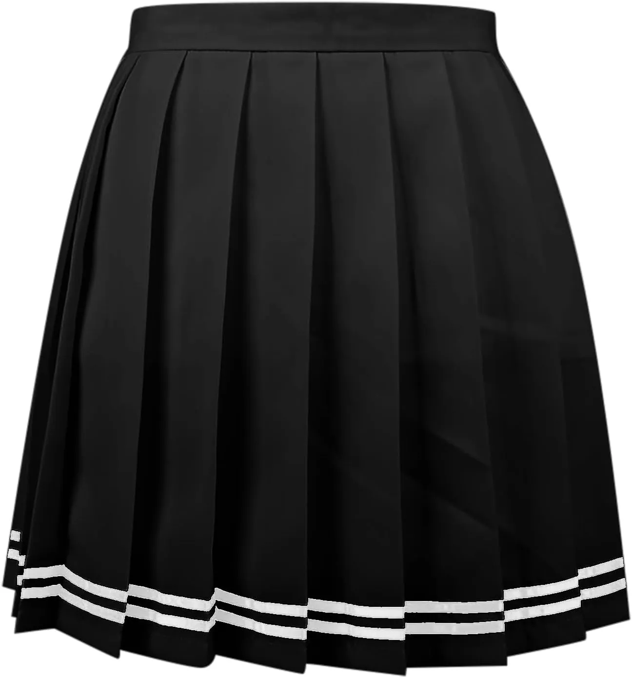 Flowy Mini Skirts for Women Female High School Solid Color High Waist Knee Pleated Mini Skirt A Line Flowy Skirt