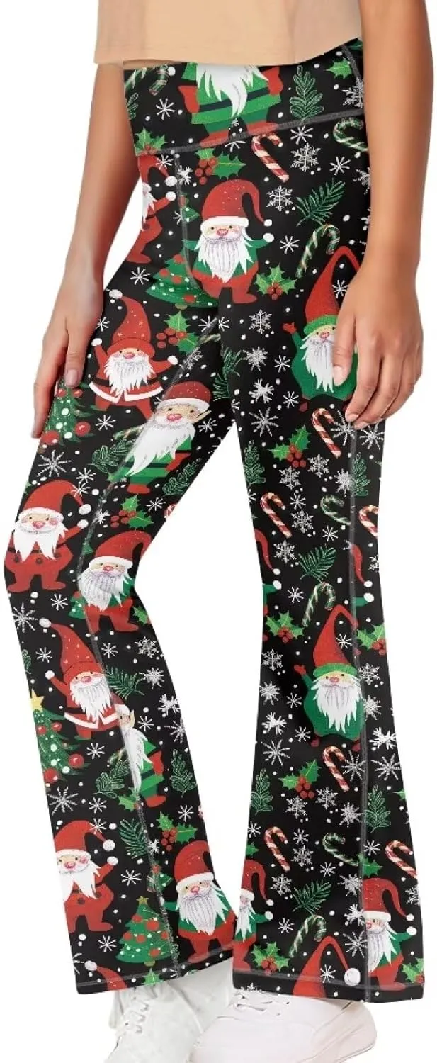 Girls Leggings Wide Leg High-Waisted Flared Pants Kids Stylish Casual Bell Bottoms 5-14 Years