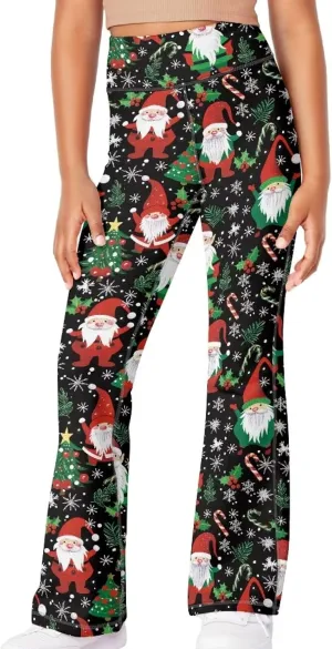 Girls Leggings Wide Leg High-Waisted Flared Pants Kids Stylish Casual Bell Bottoms 5-14 Years