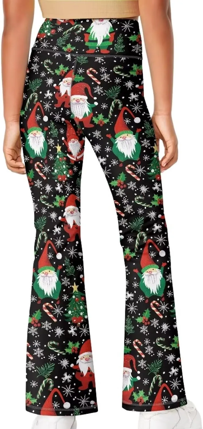 Girls Leggings Wide Leg High-Waisted Flared Pants Kids Stylish Casual Bell Bottoms 5-14 Years
