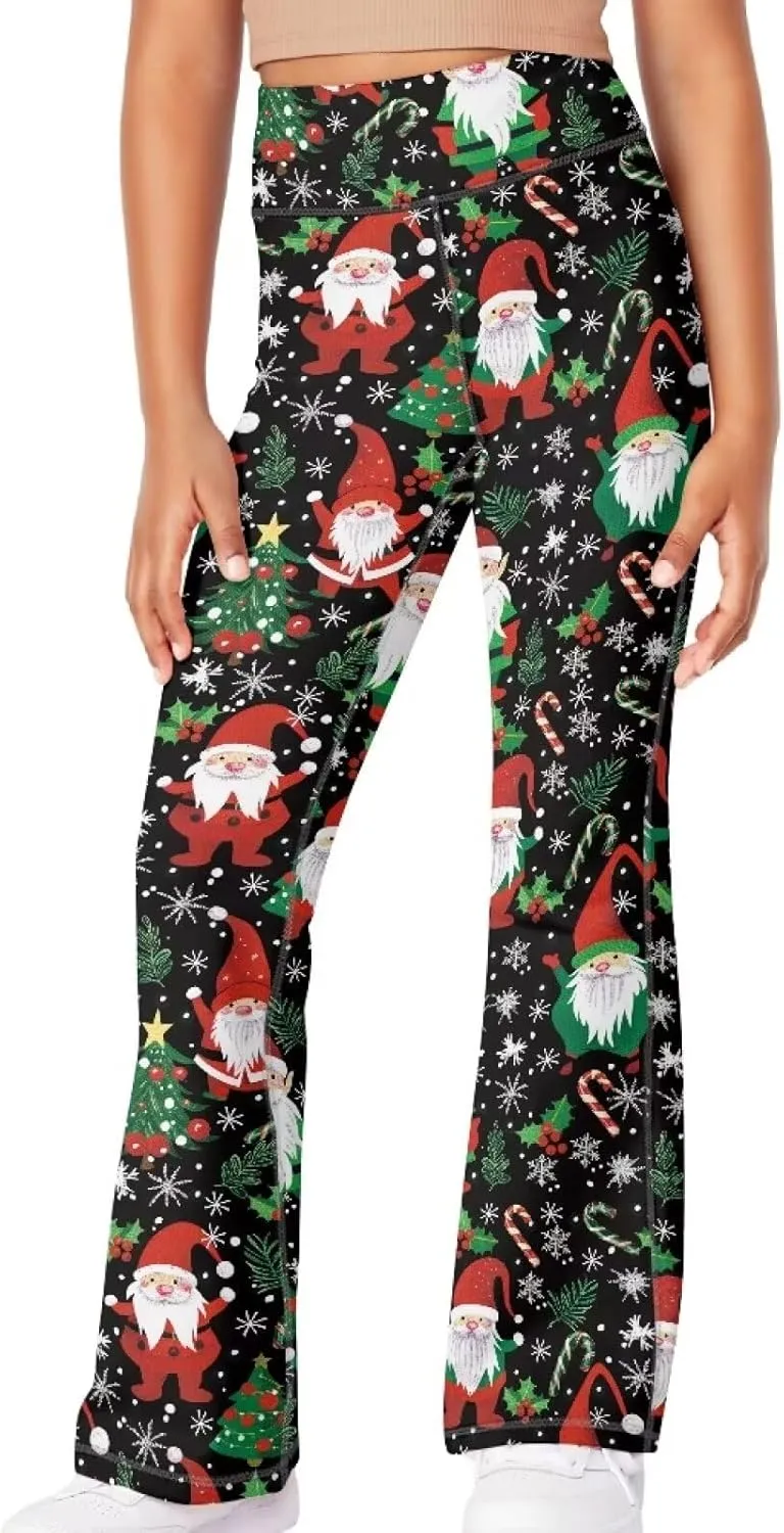 Girls Leggings Wide Leg High-Waisted Flared Pants Kids Stylish Casual Bell Bottoms 5-14 Years