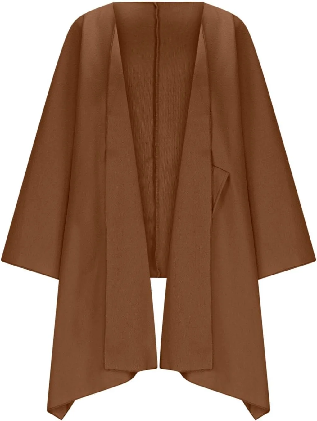 HGps8w Women's Wool Blend Shawls and Wraps, Stylish Oversized Open Front Poncho Cape Cardigan for Fall Winter