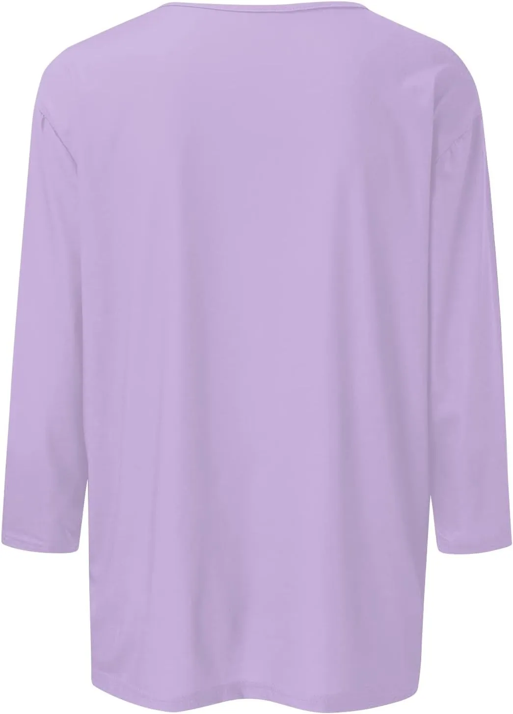 Ladies Tops and Blouses 3/4 Sleeve Basic Plain Tees for Women Wmens Casual Tops White Blouse Women's T-Shirts S-2XL