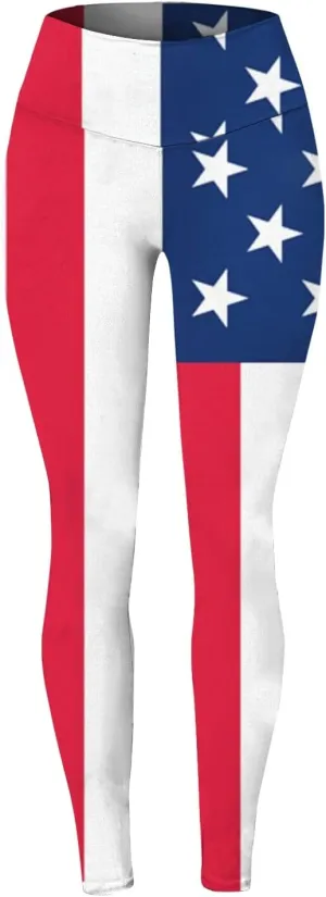 Leisure Leggings Women High Waist Skinny Yoga Pants Stripe Print Gym Workout Running Tights Compression Bottoms,Red,XL