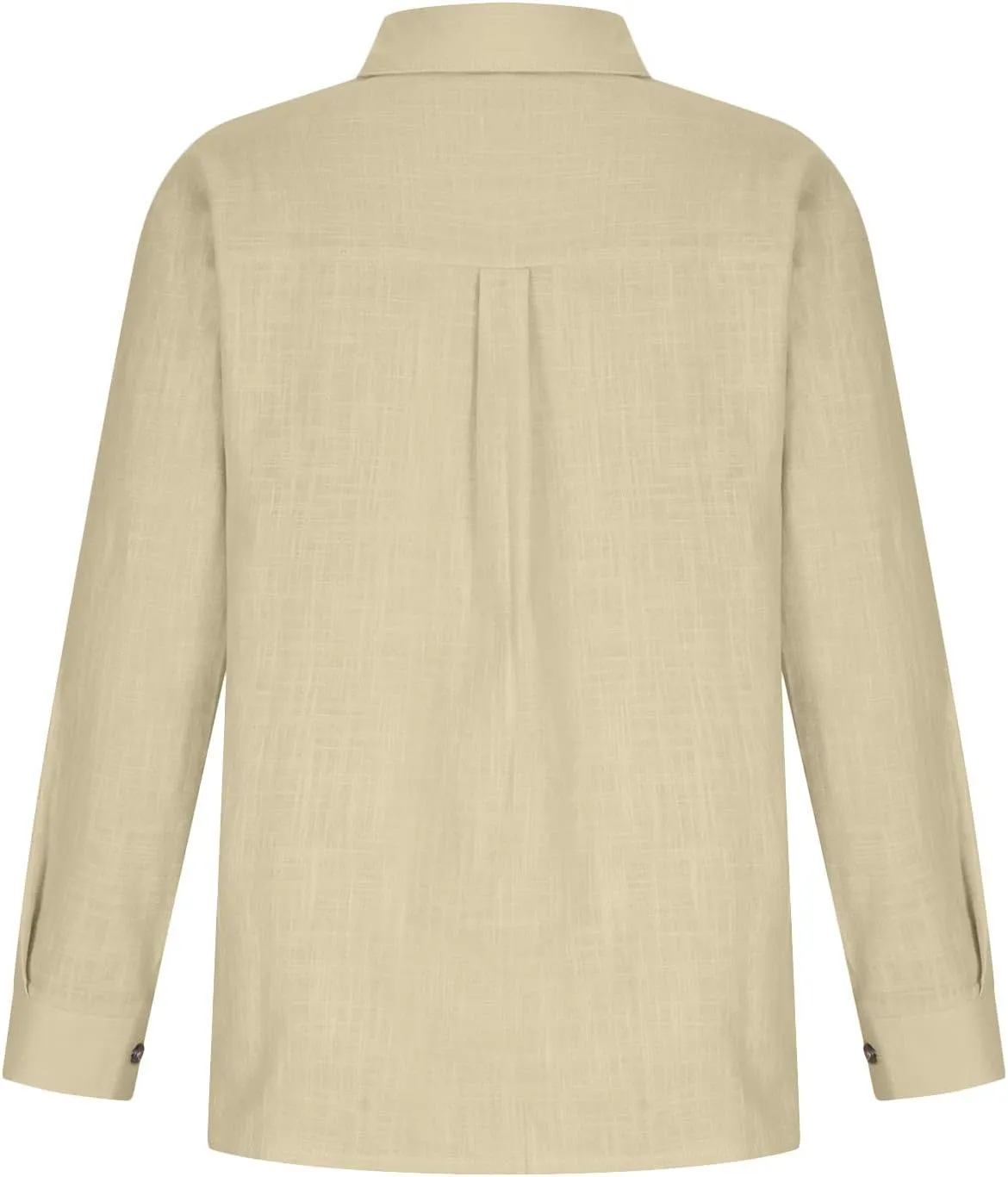 Linen Shirts for Women Button Down Tshirt Dressy Casual Gauze Blouses Comfy Lightweight Long Sleeve Shirts Fall Tops