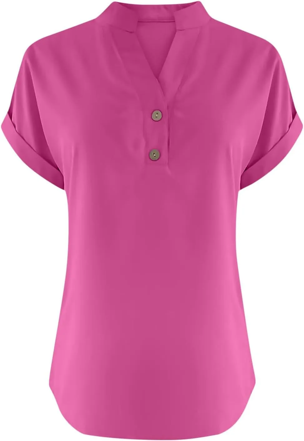 Linen Shirts for Women Summer Short Sleeve Linen Tops V Neck Button Down Shirts Plus Size Tops Dressy Shirt Blouses