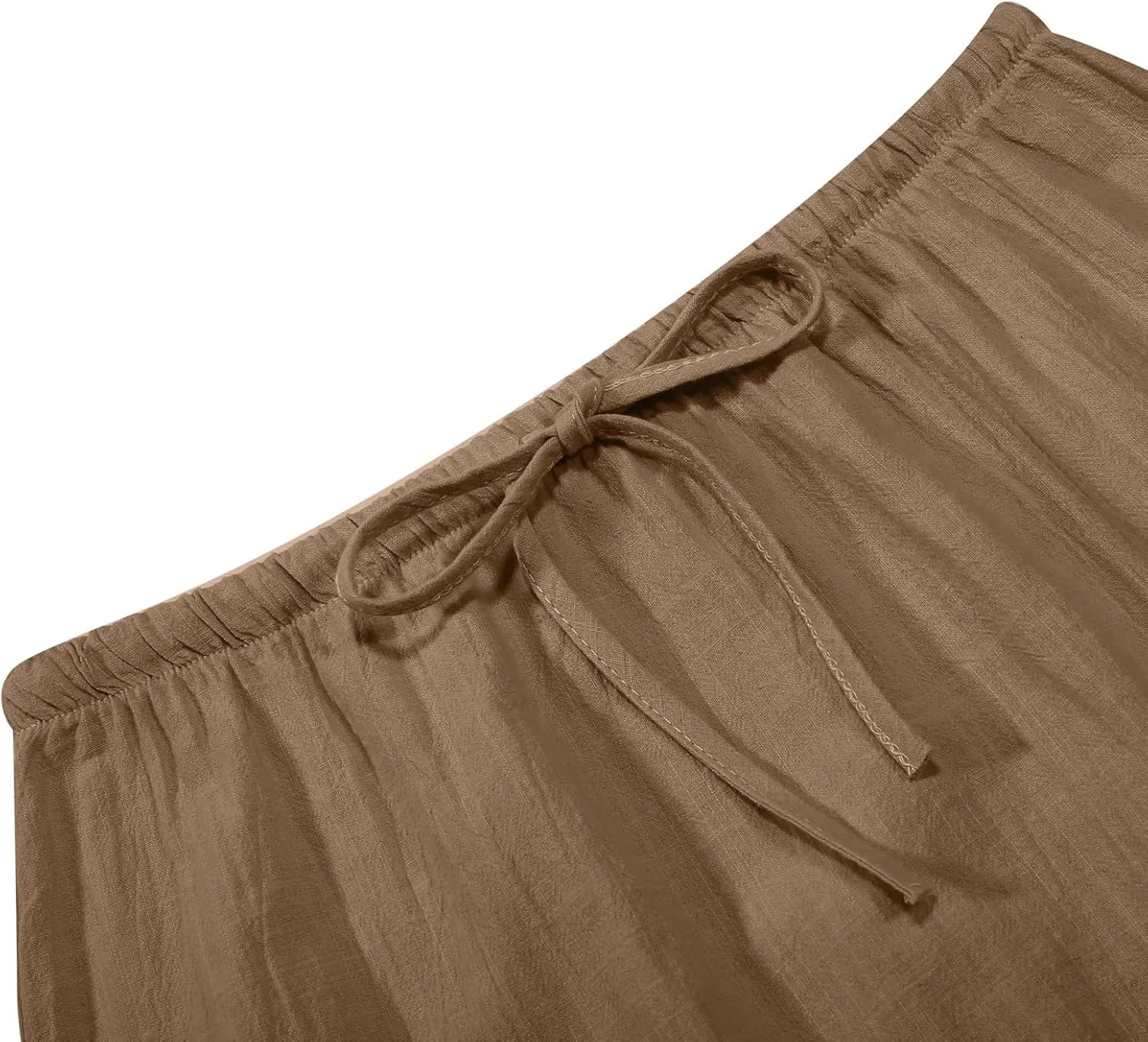 Long Skirts for Women with Slit High Elastic Waist Loose Solid Casual Maxi Skirt for Women Trendy 2025 Summer Vacation