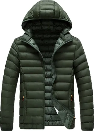 Maiyifu-GJ Men's Winter Puffer Jacket Thicken Quilted Padded Coat Windbreaker Lightweight Warm Windproof Down Jackets