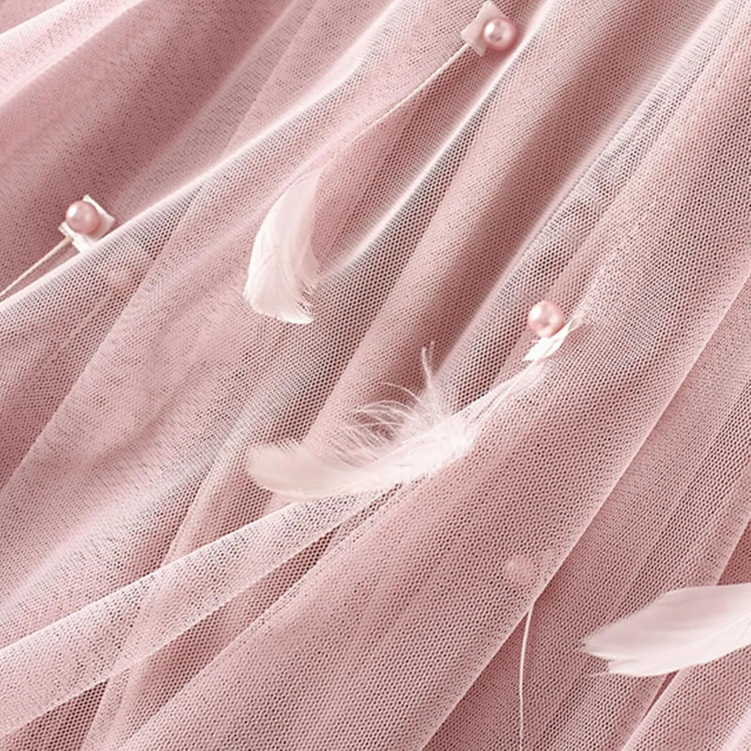 Maxi Skirts for Women 2025 Tummy Control A-Line Pleated Mesh Fairy Solid Puff Midi Skirts Loose Fit Vacation Streetwear