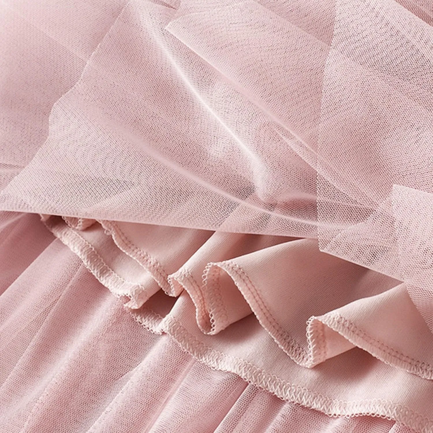 Maxi Skirts for Women 2025 Tummy Control A-Line Pleated Mesh Fairy Solid Puff Midi Skirts Loose Fit Vacation Streetwear