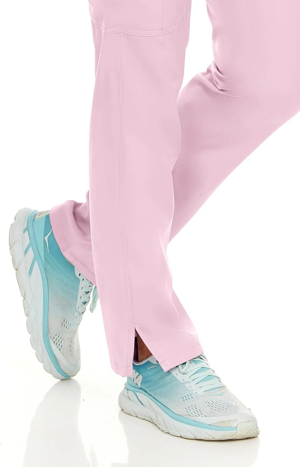 MediChic Women's Straight Leg Six Pocket Cargo Scrub Pants with 4-Way Stretch Scrubs