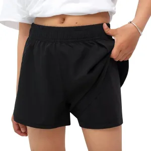 MEILONGER Girls Swim Shorts 2 in 1 Bathing Suits Kids Quick Dry Boardshort Bottoms Swimming Swimwear with Compression Liner