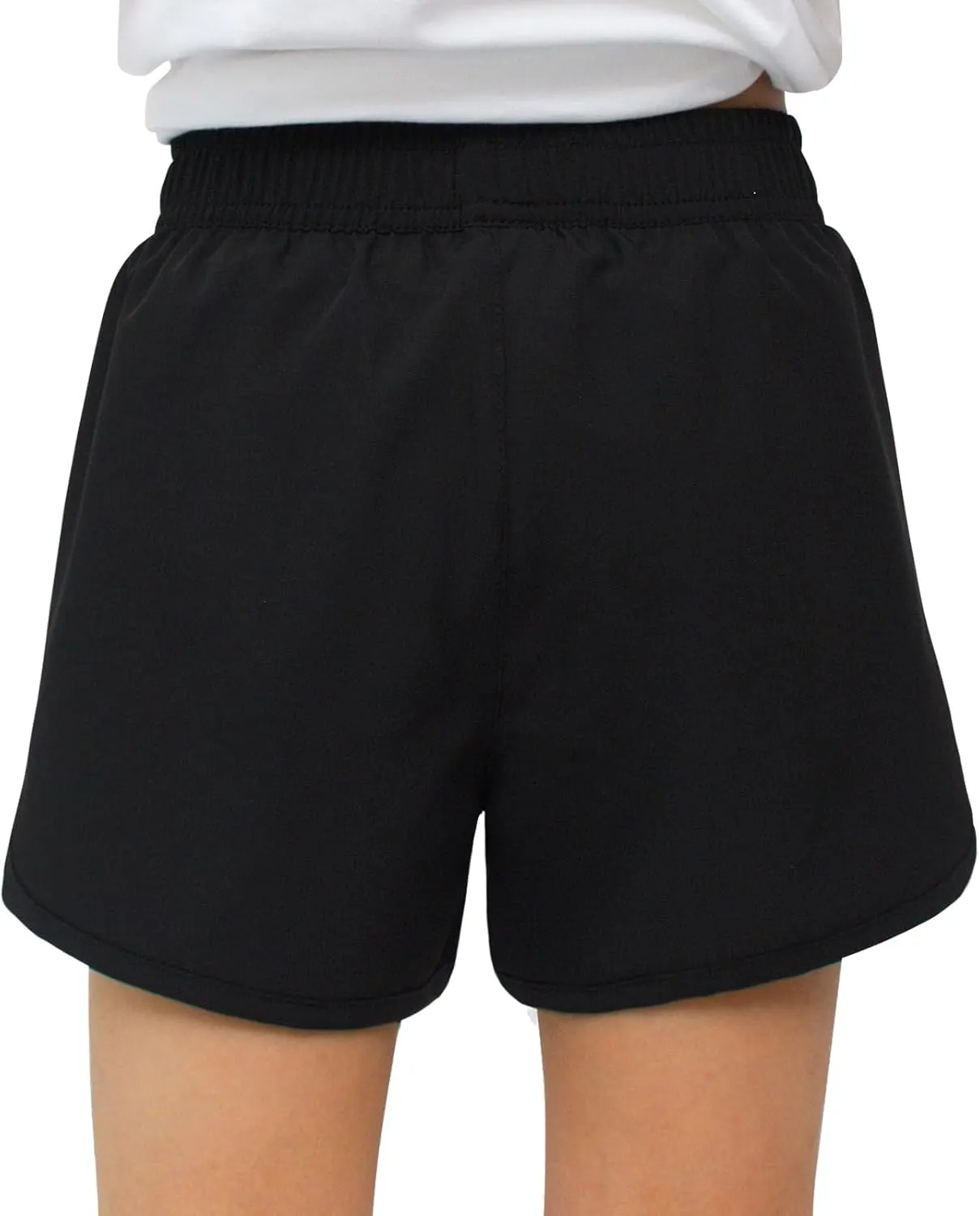 MEILONGER Girls Swim Shorts 2 in 1 Bathing Suits Kids Quick Dry Boardshort Bottoms Swimming Swimwear with Compression Liner